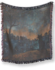 Moonlit Paws Woven Blanket
