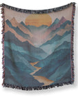 Mountain Sunrise Woven Blanket