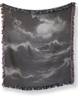 Moonlit Waves Woven Blanket
