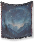 Gradient Blue Night Woven Blanket