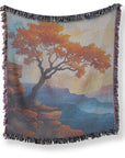 Orange Tree Woven Blanket