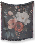 Vibrant Blossom Woven Blanket