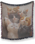 Feline Friends Woven Blanket