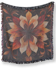 Floral Elegance Woven Blanket