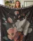 Vibrant Blossom Woven Blanket