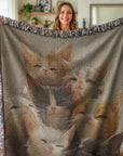 Feline Friends Woven Blanket