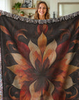 Floral Elegance Woven Blanket