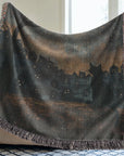 Moonlit Paws Woven Blanket