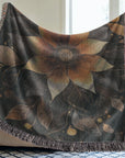 Golden Bloom Woven Blanket