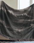 Moonlit Waves Woven Blanket