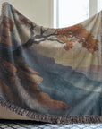 Orange Tree Woven Blanket
