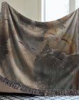 Feline Friends Woven Blanket