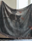Cozy Woven Blanket - Two Cats in the Dark - Mood Altitude