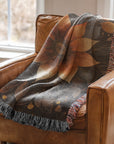 Golden Bloom Woven Blanket