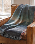 Gradient Blue Night Woven Blanket