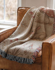 Whimsical Woven Blanket - Cat, Butterfly & Rabbit Pattern | Mood Altitude - Mood Altitude