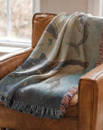 Deep Blue Hunt Woven Blanket
