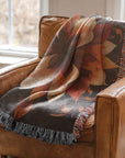 Floral Elegance Woven Blanket