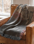 Skeletons at the Table Woven Blanket