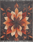 Floral Elegance Woven Blanket