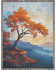 Orange Tree Woven Blanket