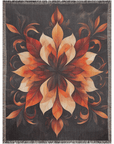 Floral Elegance Woven Blanket