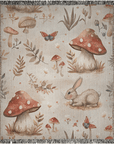 Whimsical Woven Blanket - Cat, Butterfly & Rabbit Pattern | Mood Altitude - Mood Altitude