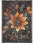Golden Bloom Woven Blanket