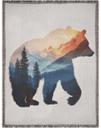 Bear in the Wild Woven Blanke