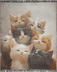 Feline Friends Woven Blanket