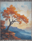 Orange Tree Woven Blanket