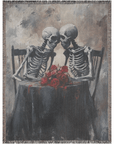 Skeletons at the Table Woven Blanket