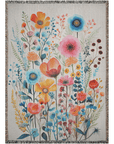 Floral Harmony Woven Blanket