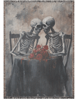 Skeletons at the Table Woven Blanket