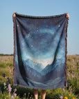 Gradient Blue Night Woven Blanket