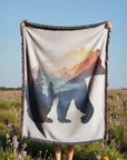 Bear in the Wild Woven Blanke
