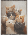 Feline Friends Woven Blanket