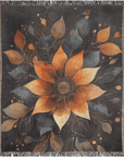Golden Bloom Woven Blanket