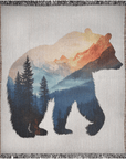 Bear in the Wild Woven Blanke