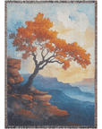 Orange Tree Woven Blanket