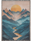 Mountain Sunrise Woven Blanket