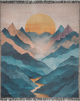 Mountain Sunrise Woven Blanket