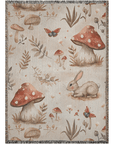 Whimsical Woven Blanket - Cat, Butterfly & Rabbit Pattern | Mood Altitude - Mood Altitude