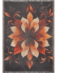 Floral Elegance Woven Blanket